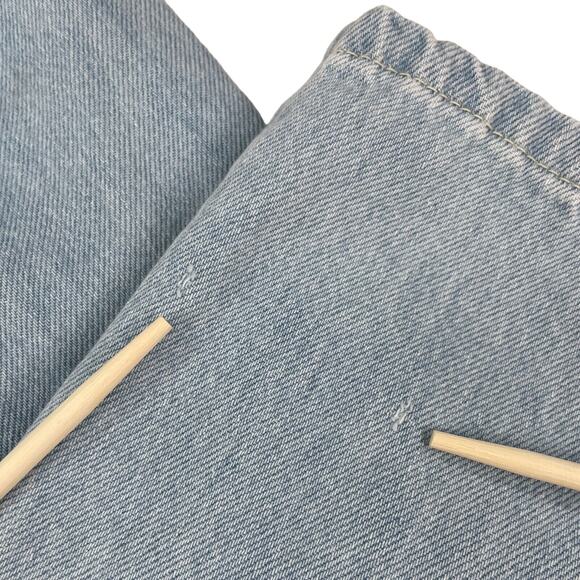 Free People We The Free Boho Light Denim Coverall Jumpsuit Defined Waist Women S - Picture 15 of 16